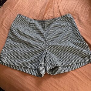 LOFT Black and White Checkered Women Shorts